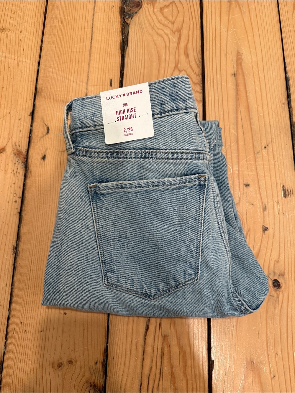 Lucky Brand Zoe High-Rise Straight Jeans - Light Wash Blue